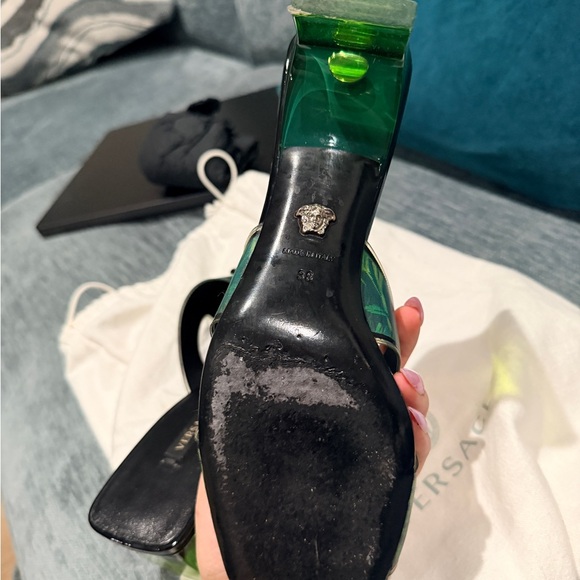 Versace Black and Green Mules - Picture 13 of 16